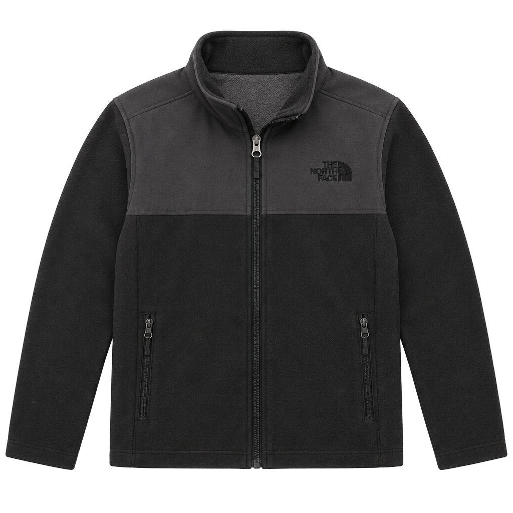 The North Face Full Zip Womens Jacket Size L Black Fleece Lined 1