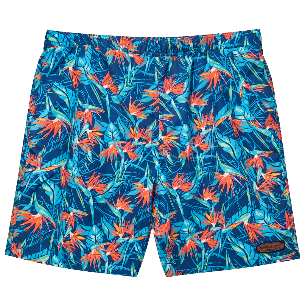 Vineyard Vines Swim Trunks Size M Blue Bird Of Paradise Floral 1