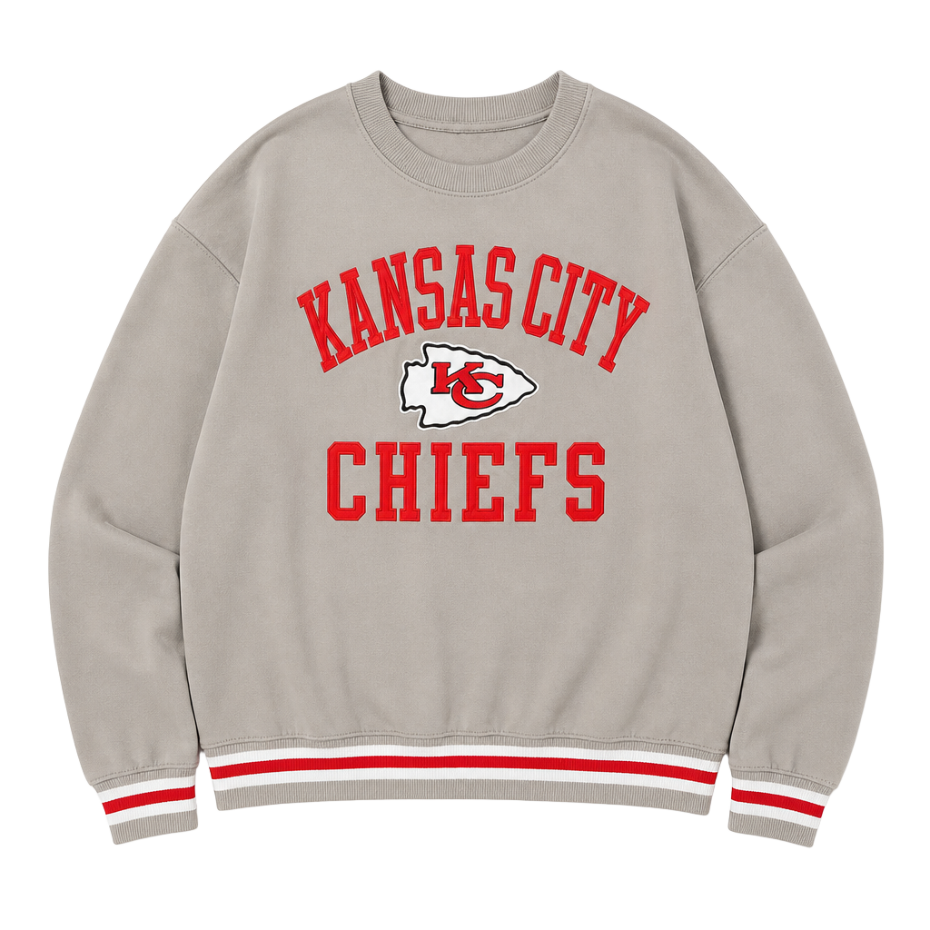 Ultra Game NFL Kansas City Chiefs Grey Crewneck Sweatshirt Men’s XL 1