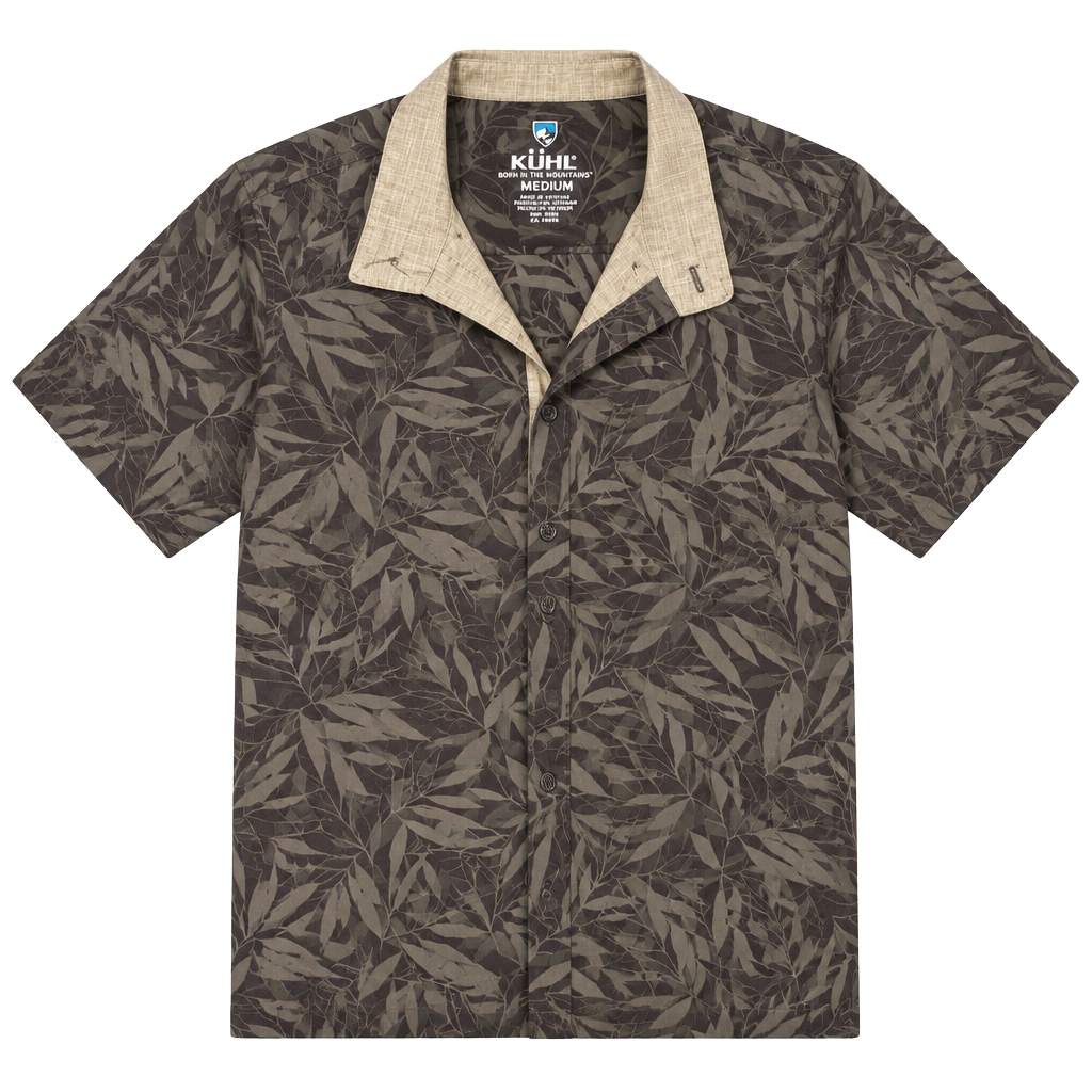 Kuhl Button Up Shirt Size Medium Leaf Print Short Sleeve 1