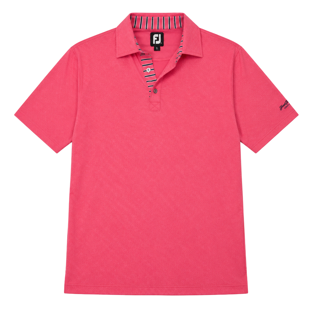 FootJoy Jimmie Austin Golf Club Pink Short Sleeve Performance Polo Shirt 1