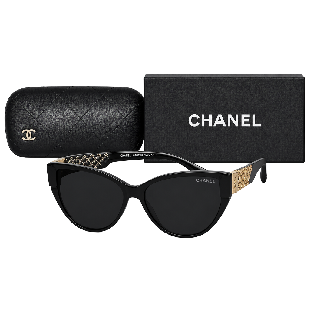 Chanel 5521 Size 62-14 Tortoise Cat-Eye Sunglasses 1