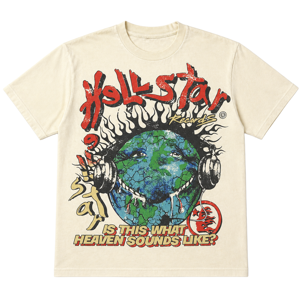 Hellstar Is This What Heaven Sounds Like Globe T-Shirt 1