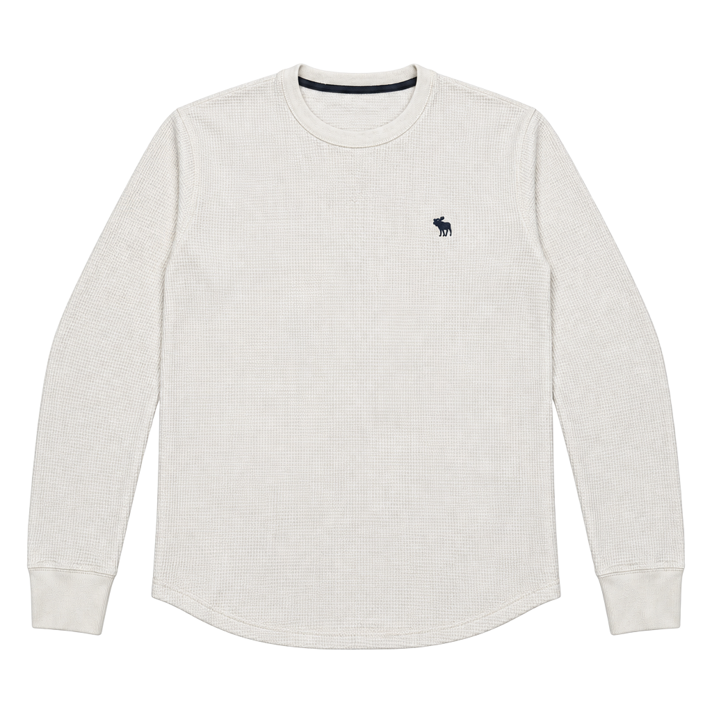 Abercrombie & Fitch Waffle Long Sleeve Thermal Shirt Size S White 1