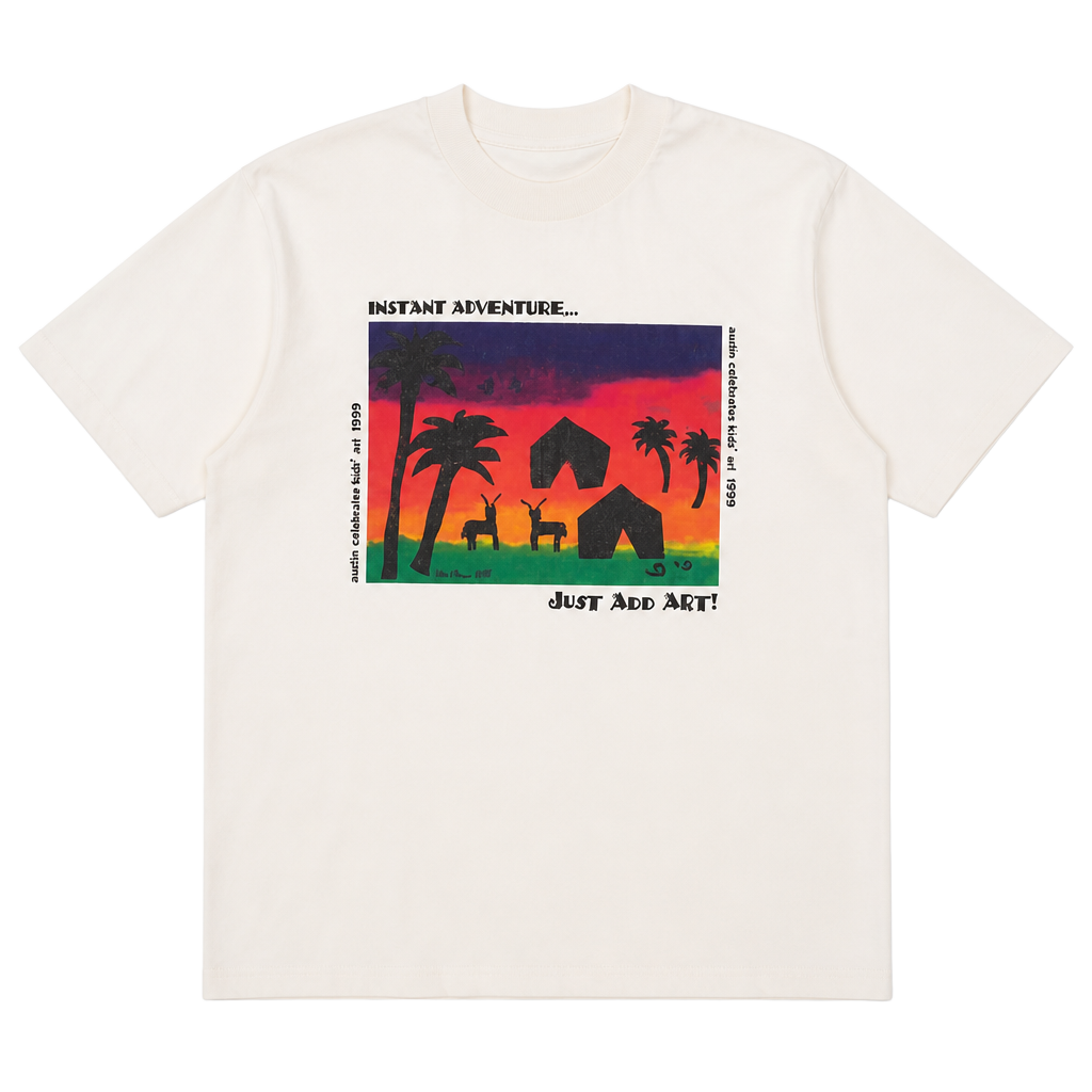 1999 Austin Celebrates Kids’ Art Vintage L Graphic Tee with a kids’ illustration from 1998. Great print, Good Quality Cotton, No Flaws.
Size - L
pit to pit - 21.5”
Length - 31.5”
#vintage #90s #Austin #art #Graphictee 1