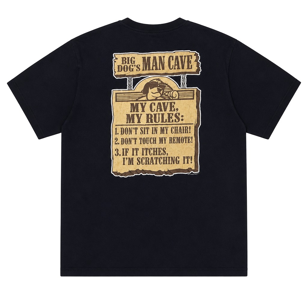 Big Dogs Brand T Shirt Blue XXL Man Cave Rules Graphic T 1