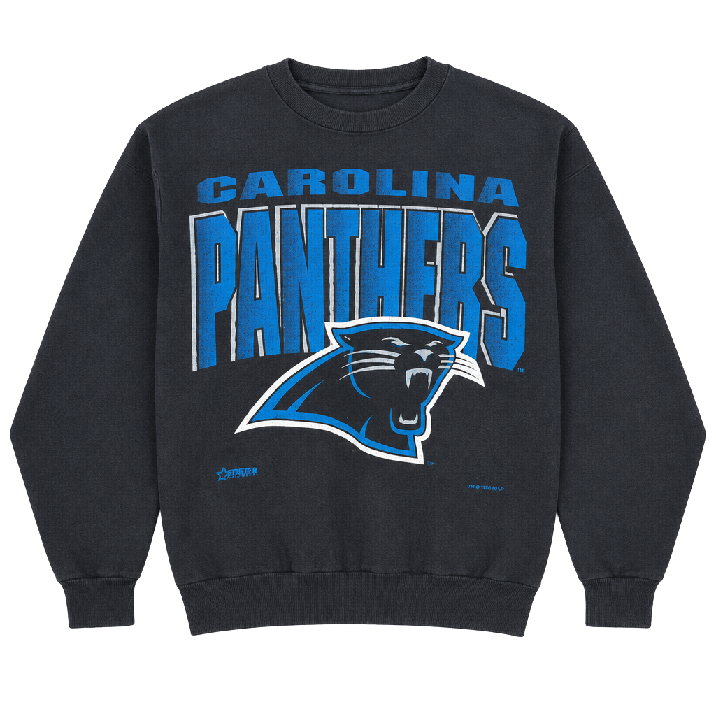 1993 Carolina Panthers Sweatshirt Size L Vintage Black NFL Football 1