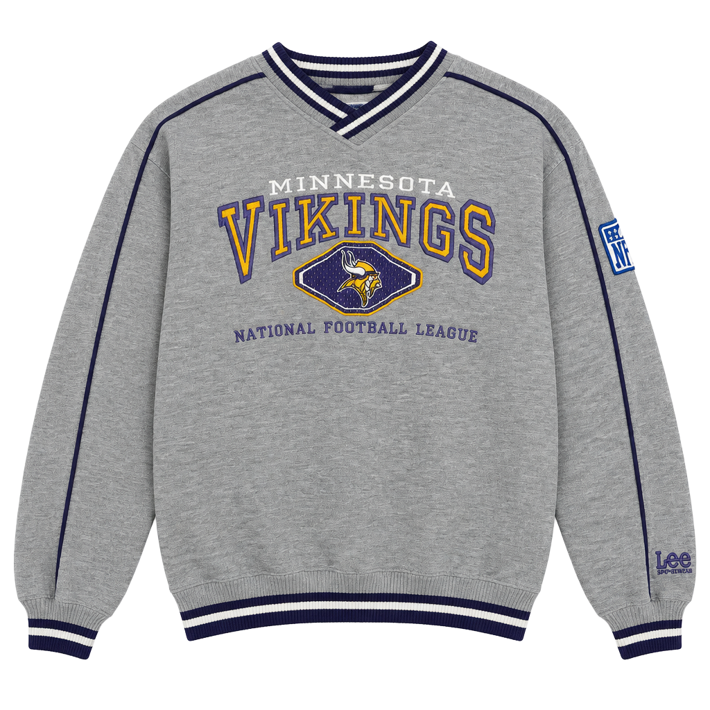 Lee Sport Minnesota Vikings Sweatshirt Size L Gray NFL 1