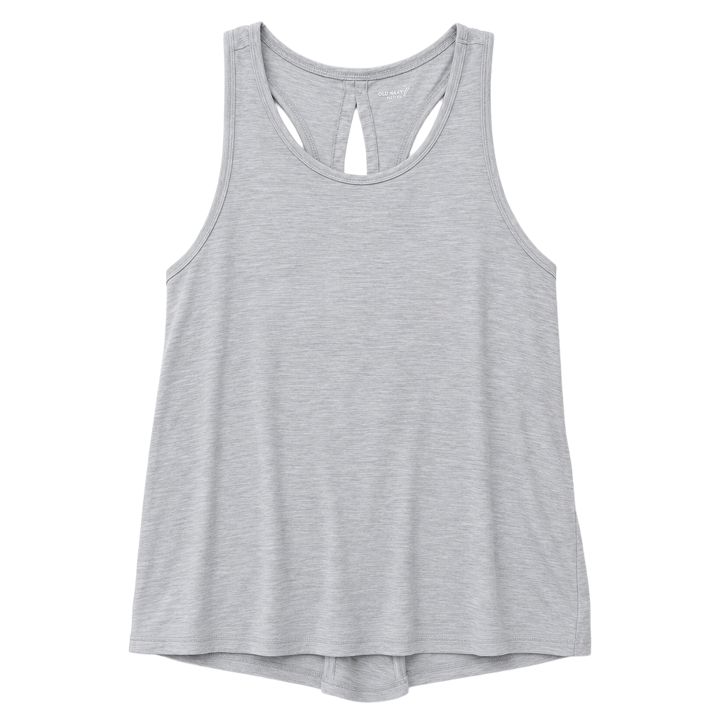 Old Navy Active Breathe On Women's Open-Back Yoga Tank Top Grey 1