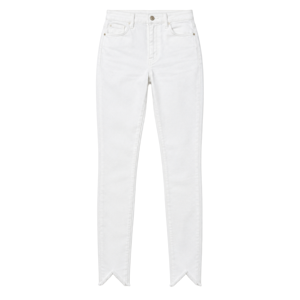 FRAME Le High Skinny Jeans Size 28 White Step Hem Denim 1