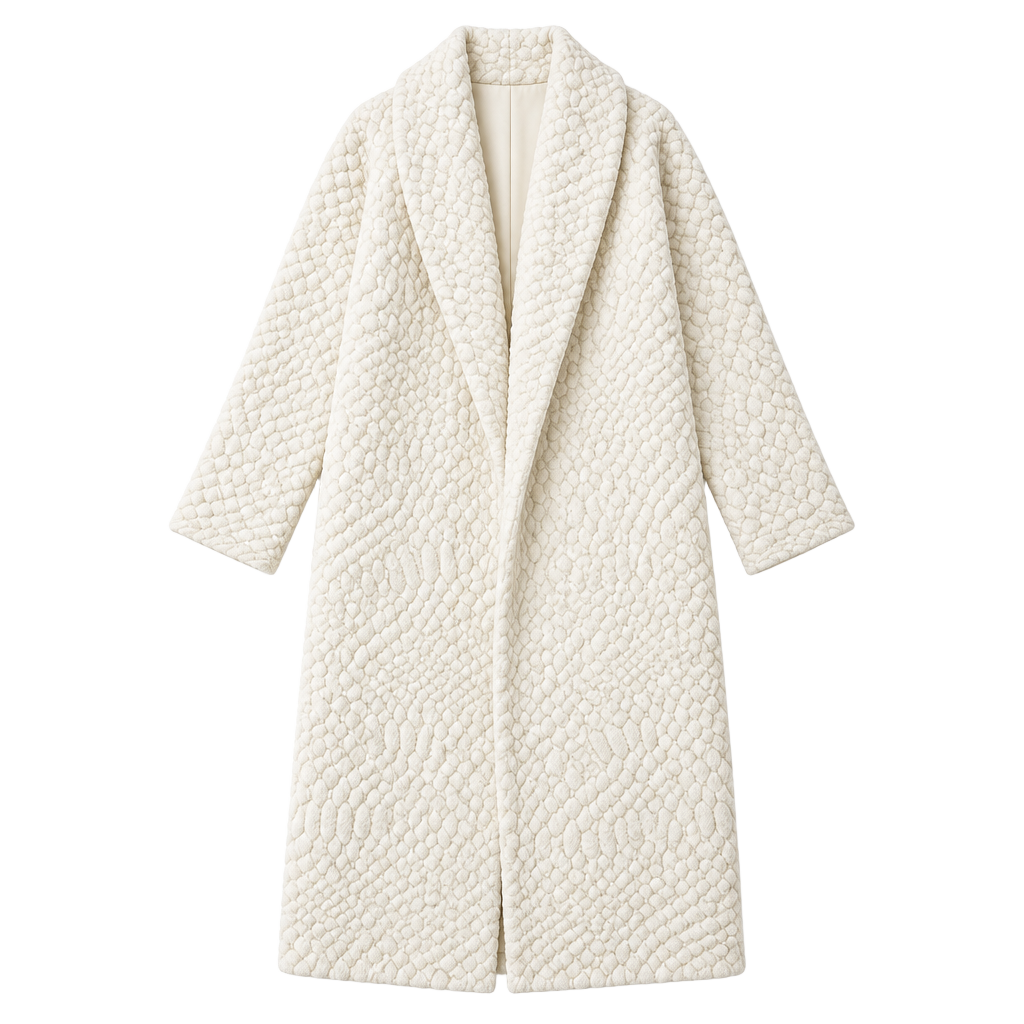Alexis Quilted Cardigan Size M White 1