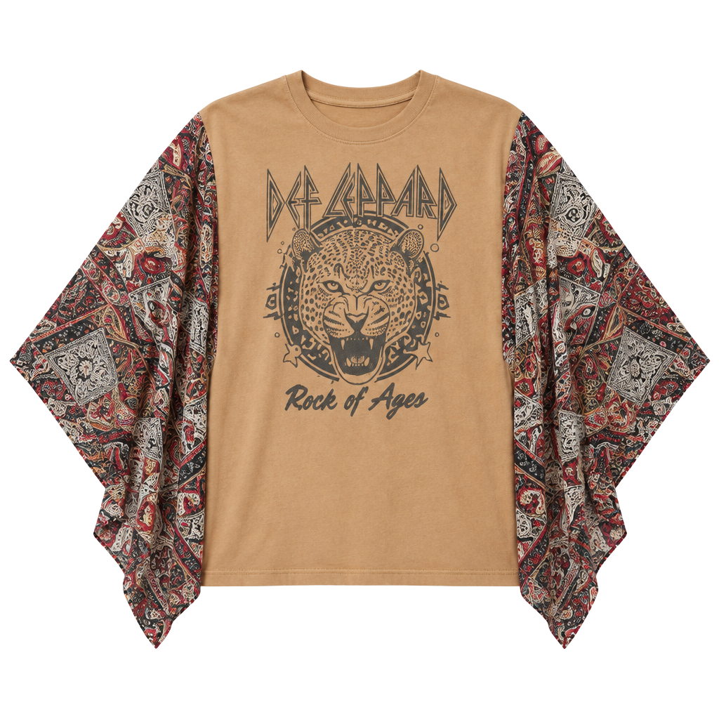 Brand new Ethnic Print Batwing Sleeve Loose Top – , 1