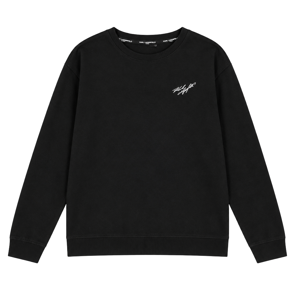 Karl Lagerfeld Paris Multi-Logo Sweatshirt Size L Black 1