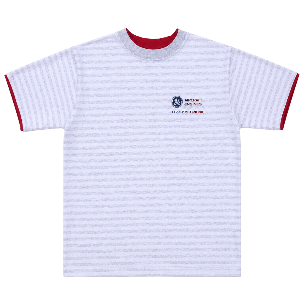 Vintage 90’s GE Aircraft Engines CCoE Picnic Ringer T-Shirt 1