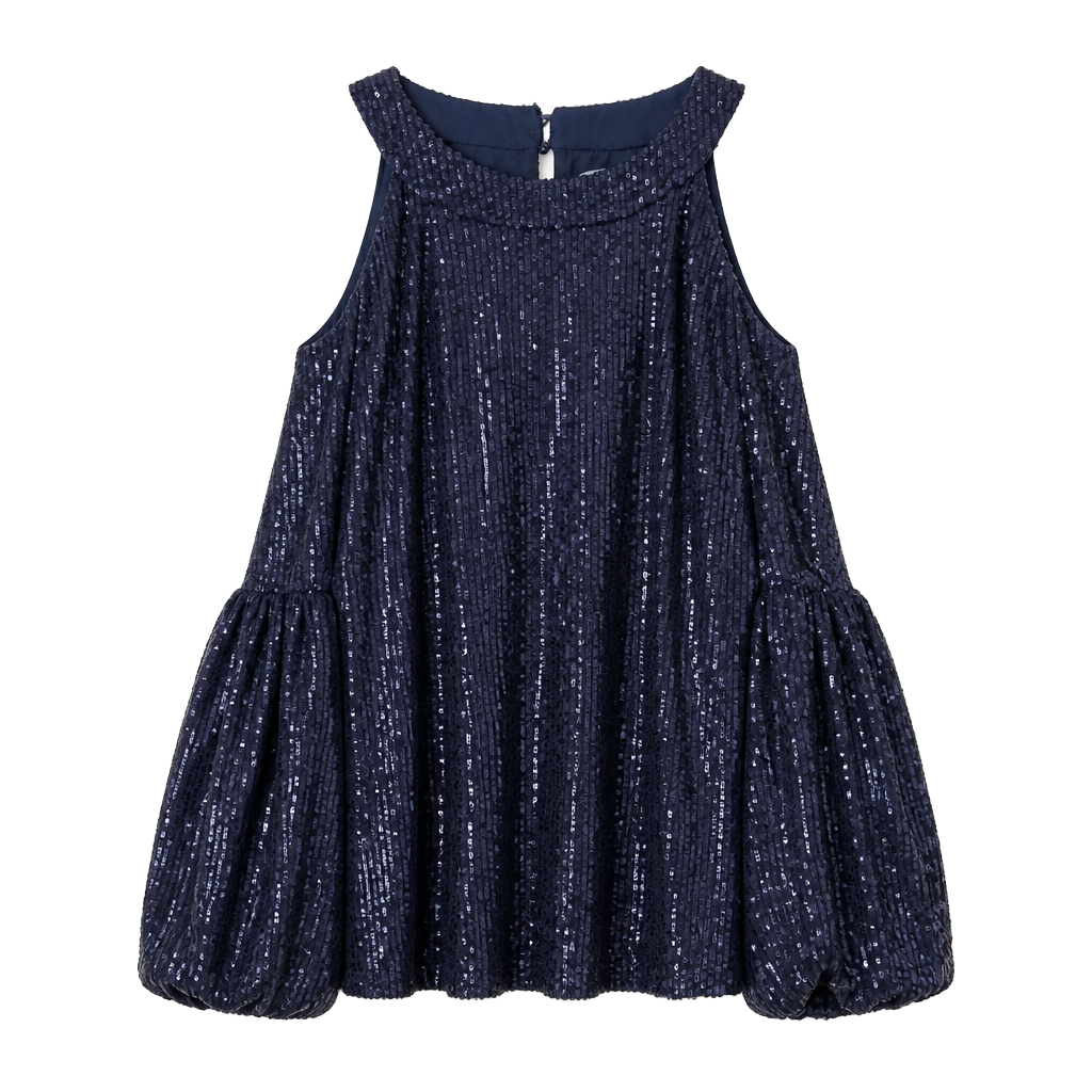 NWT CeCe Navy Blue Cold Shoulder Sequin Top 1