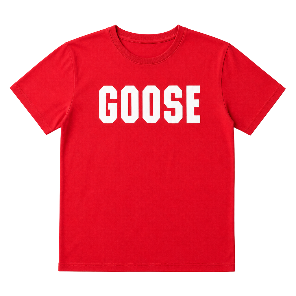Homage Top Gun Goose Varsity T-Shirt Red Size L 1