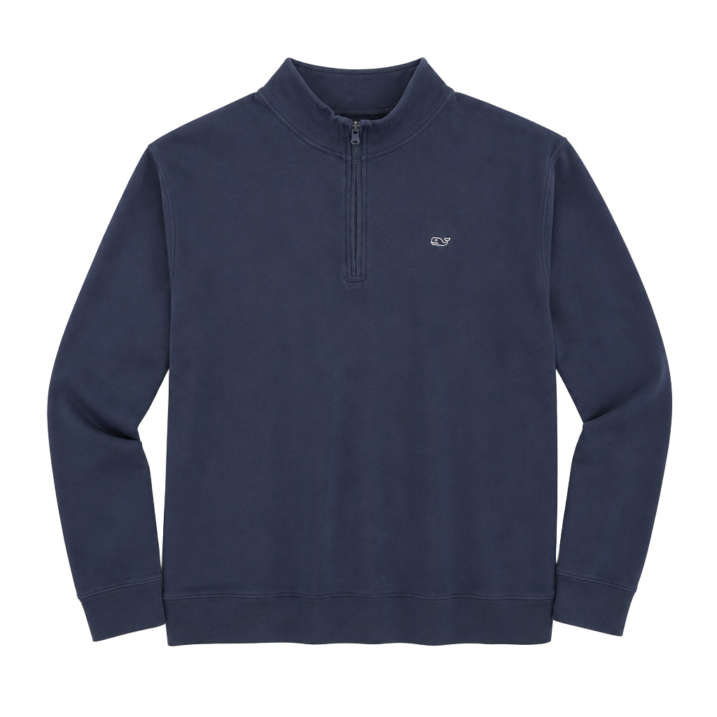 Vineyard Vines Saltwater 100% Pima Cotton Quarter-Zip Pullover 1