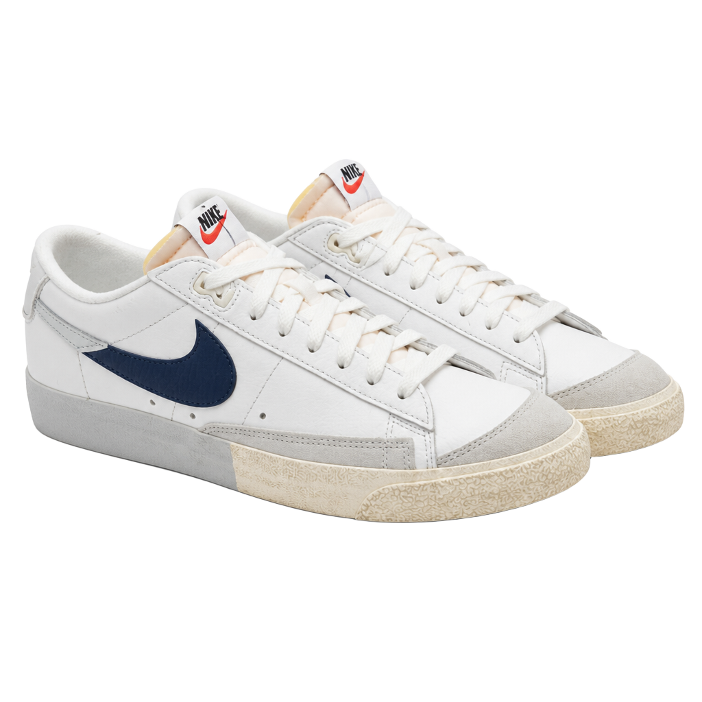 Nike Blazer Low '77 Split Summit White Black Men's Sneakers DZ2544-100 1