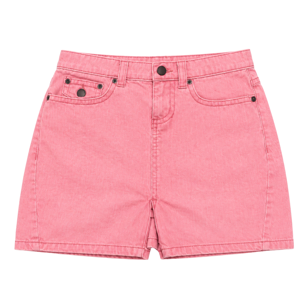 Vintage Y2K Mossimo Mossissue Pink Denim Mini Skirt Size 5 1