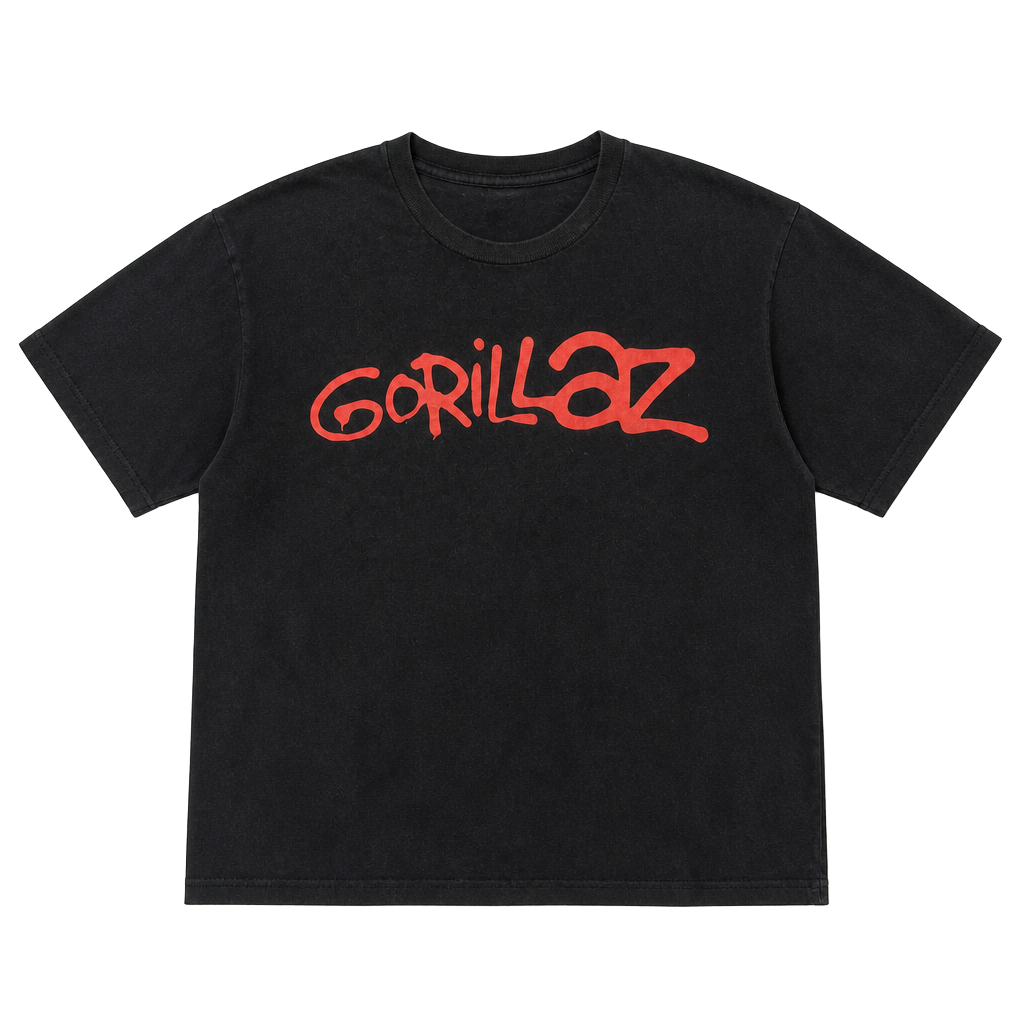 Vintage Gorillaz Demon Days Band T-Shirt Womens Small Y2K Tour Merch Black 1