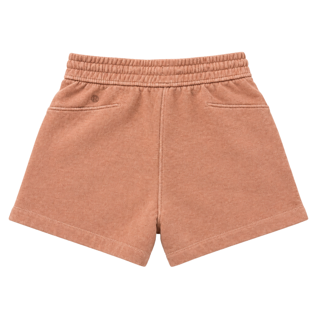 Lululemon Loungeful Short Size 6 Brown Fleece Cotton Drawstring 1
