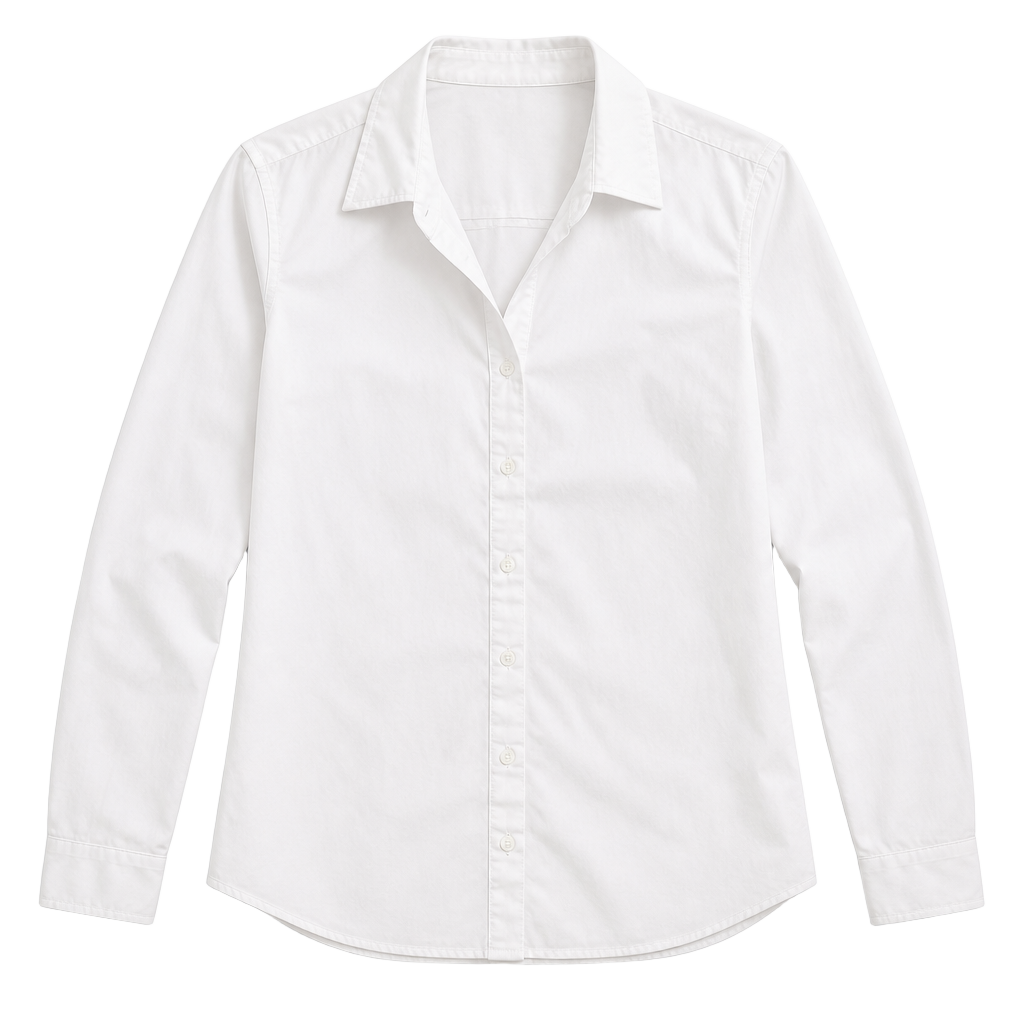 Time and Tru Women's White Long Sleeve Button Down Shirt Size XL 16-18 1
