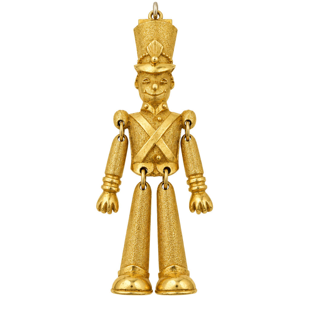 Hillcraft Vintage Gold Tone Toy Soldier Pendant 1