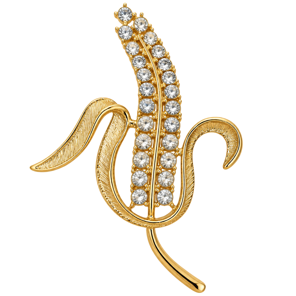Sarah Coventry Radiance Corn Husk Wheat Brooch Pin 1