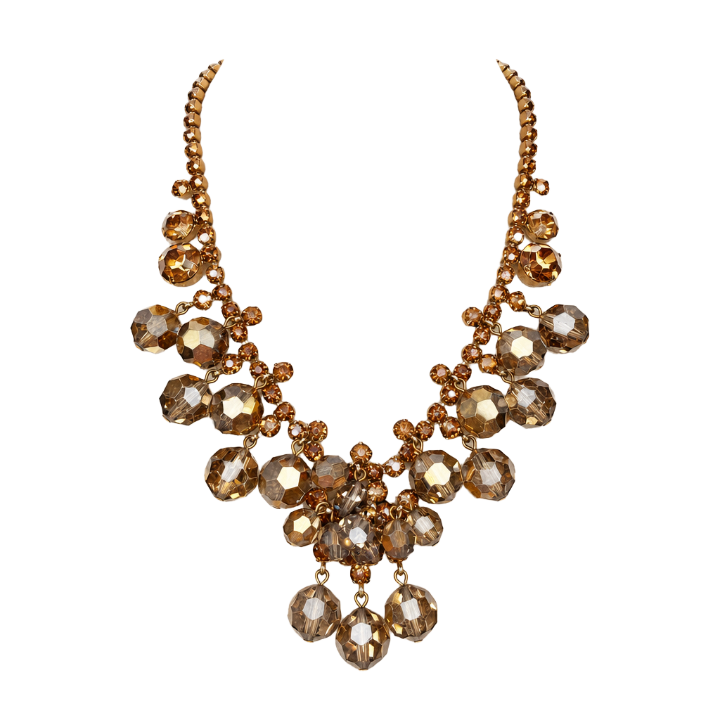 Juliana Rhinestone Crystal Dangle Statement Necklace 15 Inch 1