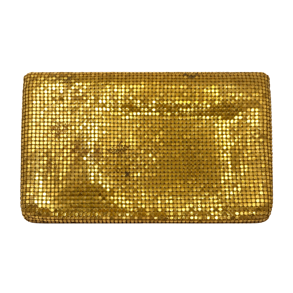 Whiting & Davis Gold Mesh Vintage Clutch 1