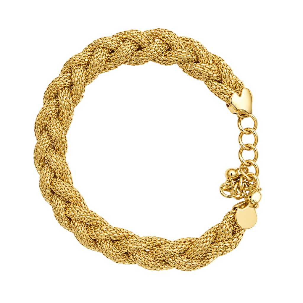 Express Gold Tone Braided Mesh Choker Necklace 1