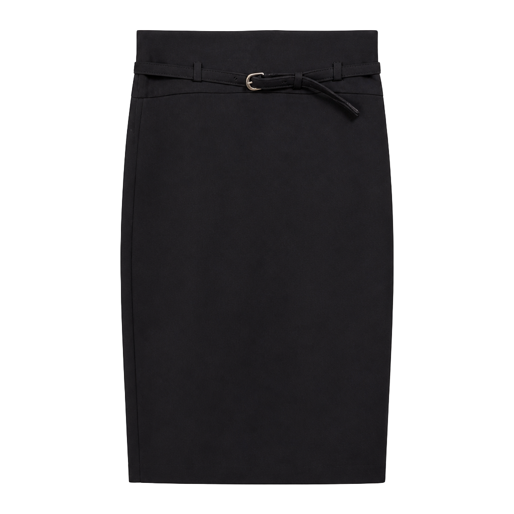 Express Black Pencil Skirt with Belt 1