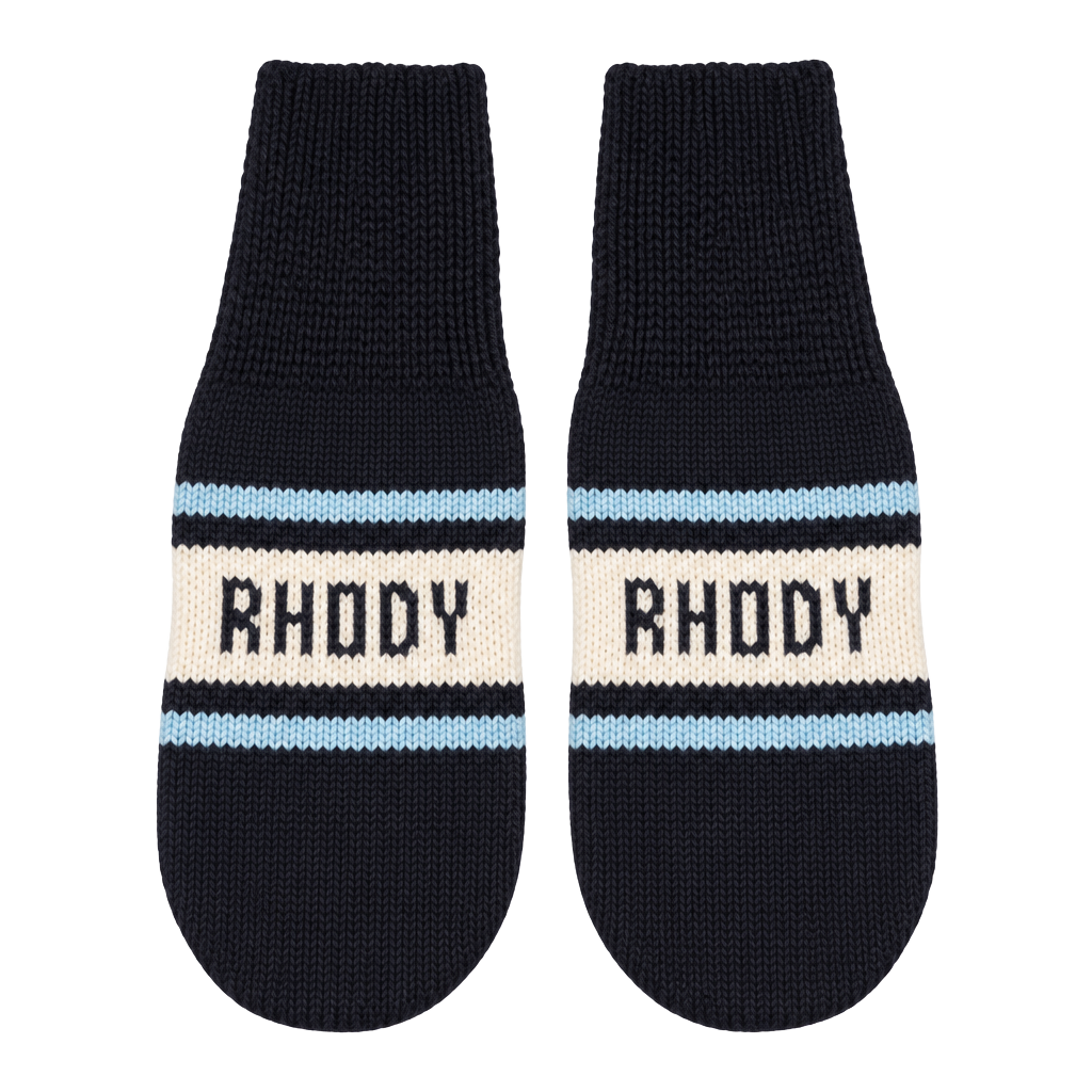 Logo Inc. Rhody Cheer Mittens Navy Blue Light Blue White New 1