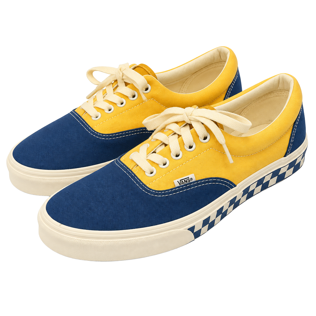 Vans Era BMX Checkerboard Size 10.5 Blue Yellow Shoes 1
