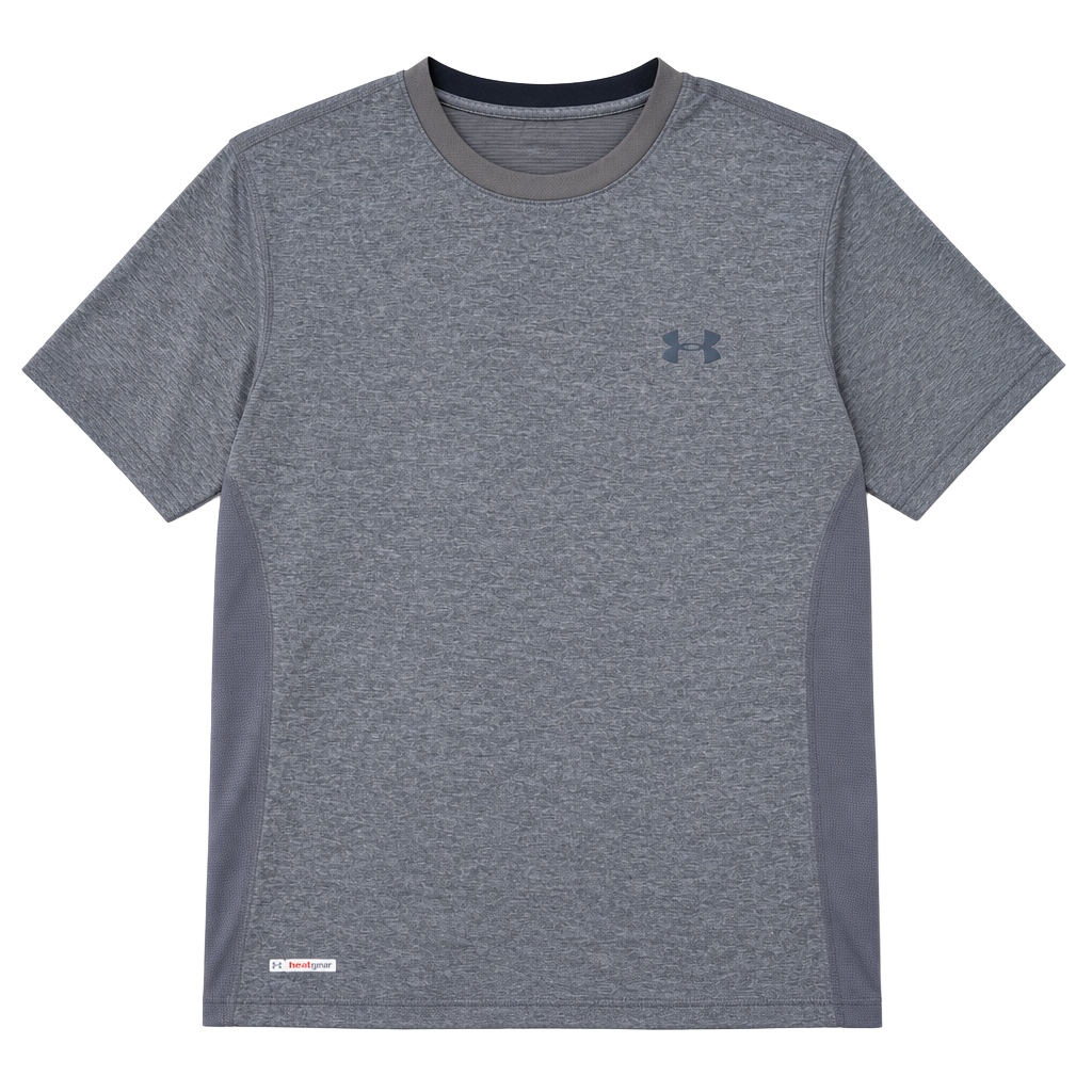 Under Armour HeatGear Fitted T-Shirt Size MD Gray Athletic Workout 1