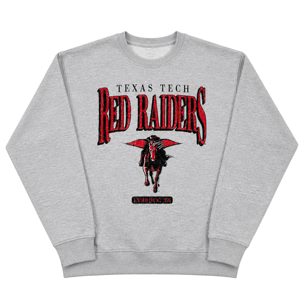 Champion Texas Tech Red Raiders Sweatshirt Size L Grey 1