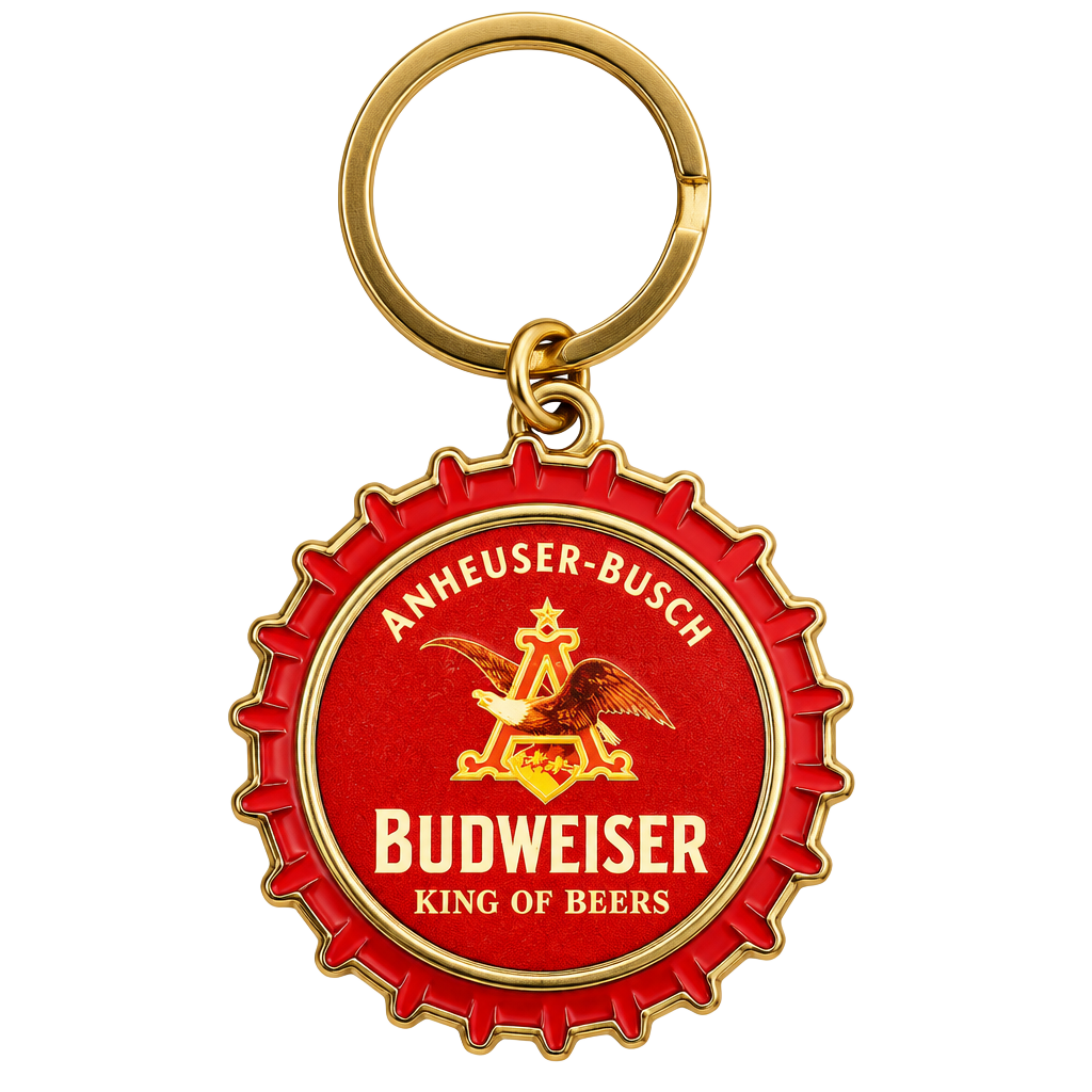 1980s Budweiser in Bottles Keychain 3” 1