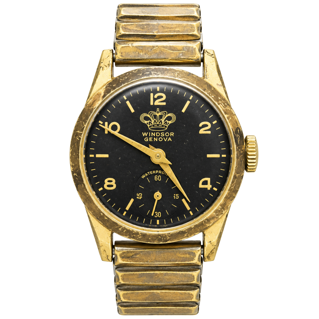 Windsor Geneva Vintage Swiss Antimagnetic Mechanical Watch needs pin in band 1