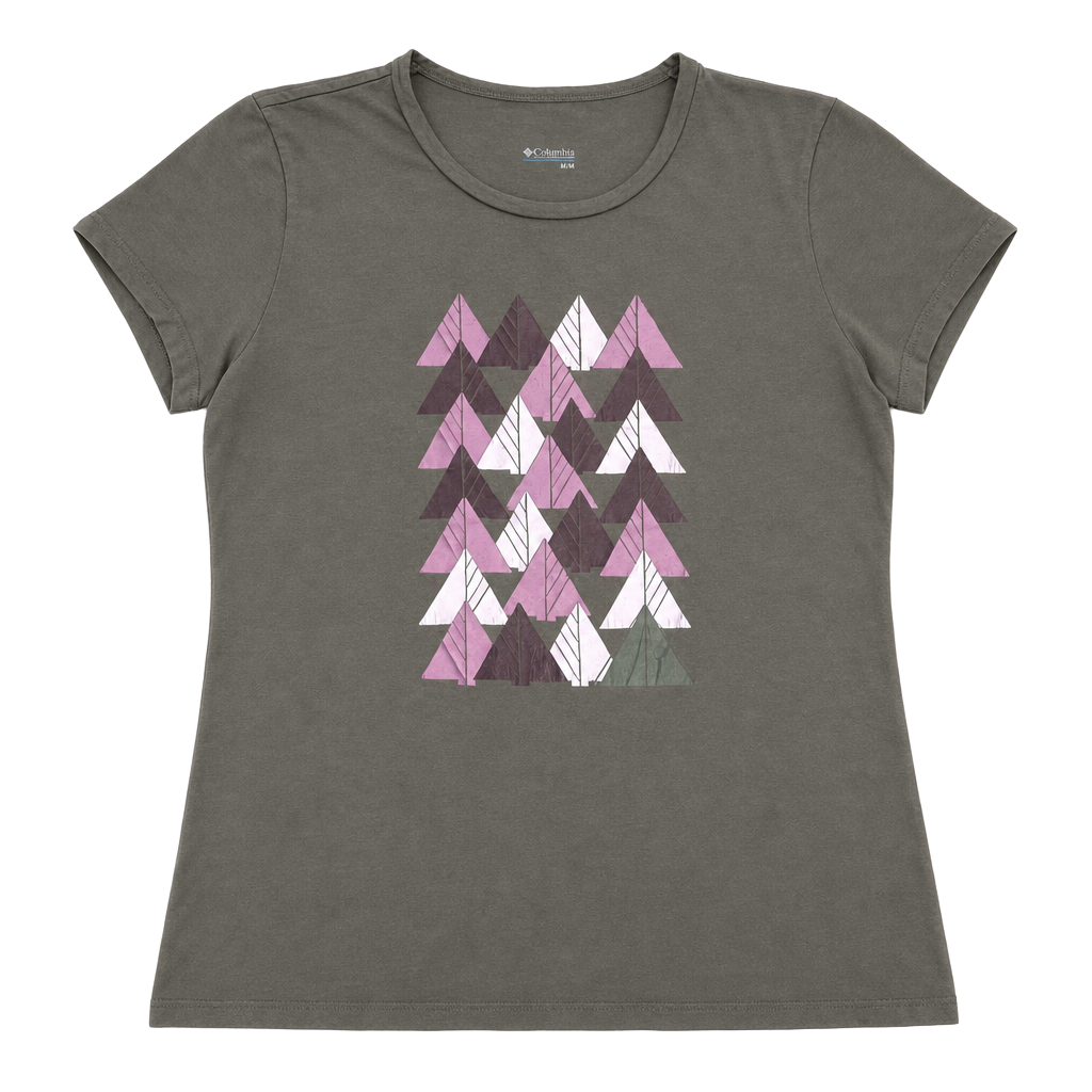 Columbia Sportswear Women's Gray Short Sleeve Graphic T-Shirt 1