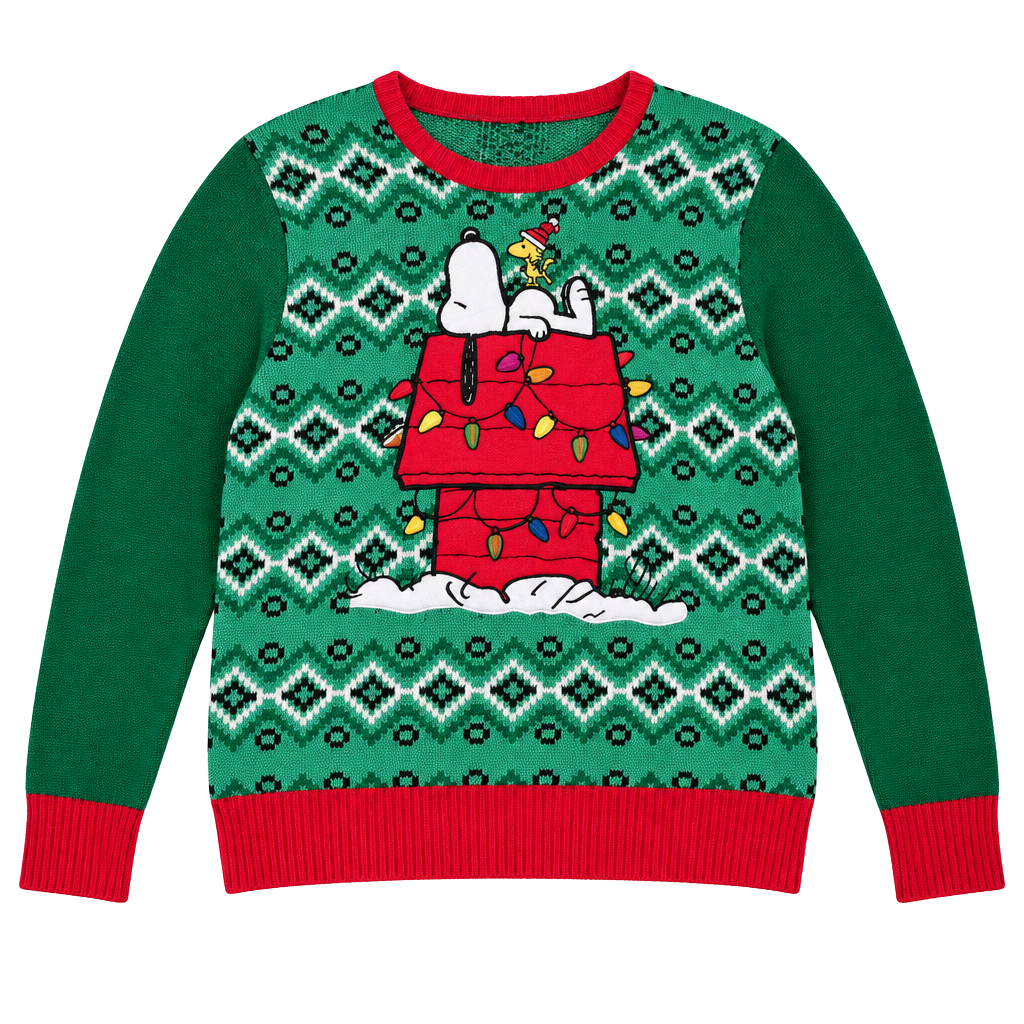 Peanuts Snoopy Light Up Song Ugly Christmas Sweater Spencers Unisex Adult XL 1