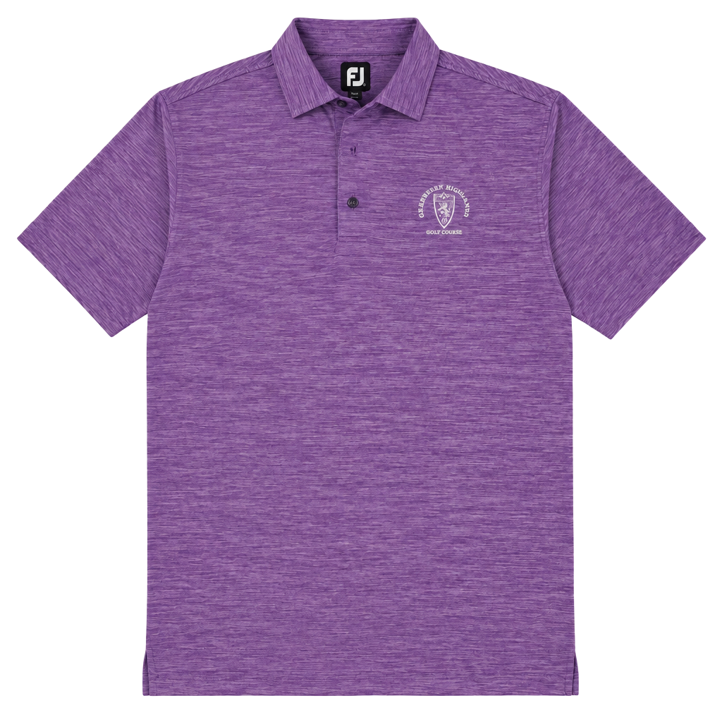 FootJoy Mens Large Purple Heather Cranberry Highlands Golf Course Polo Shirt 1