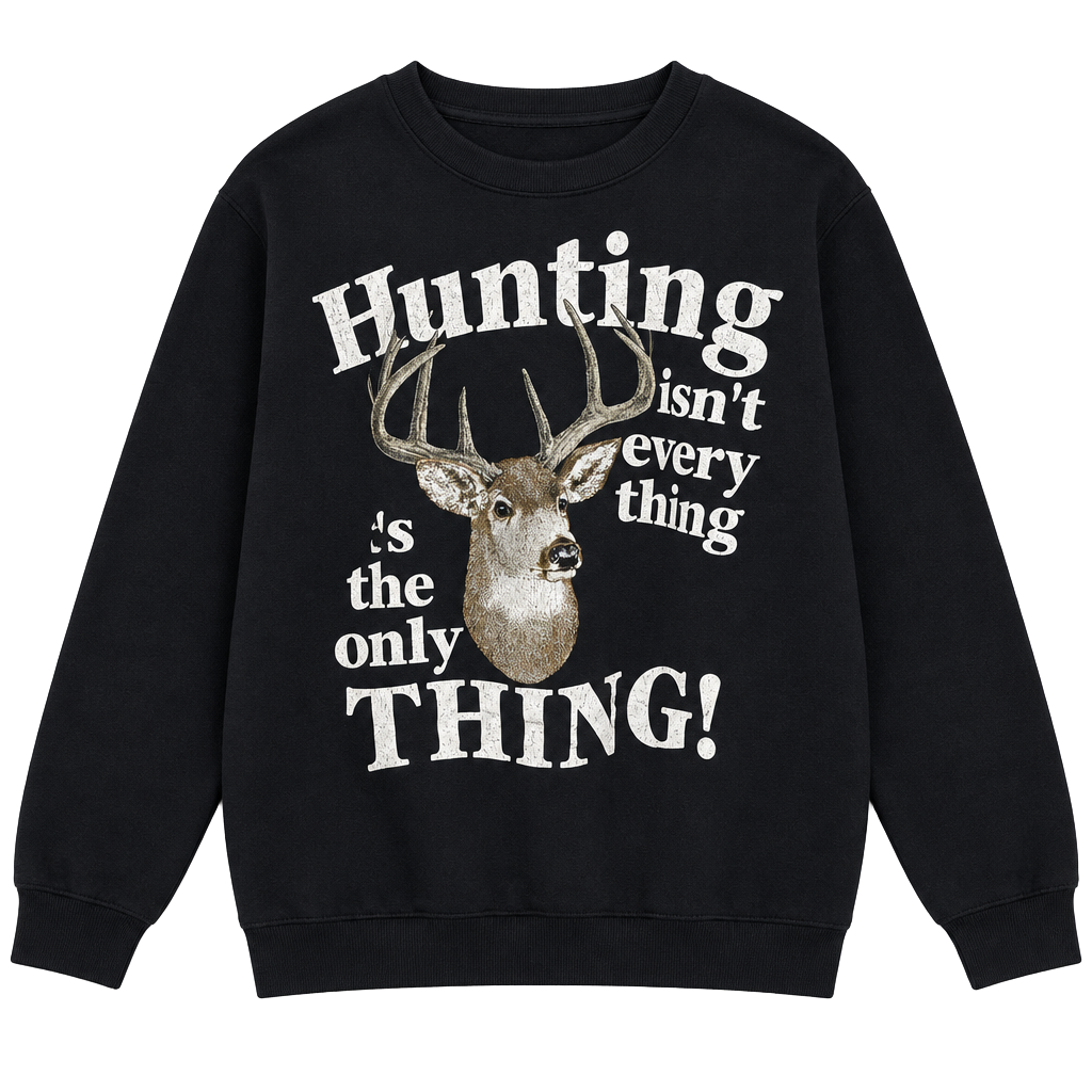 Lee Hunting Graphic Sweatshirt Size XL Black Deer Buck Funny 1
