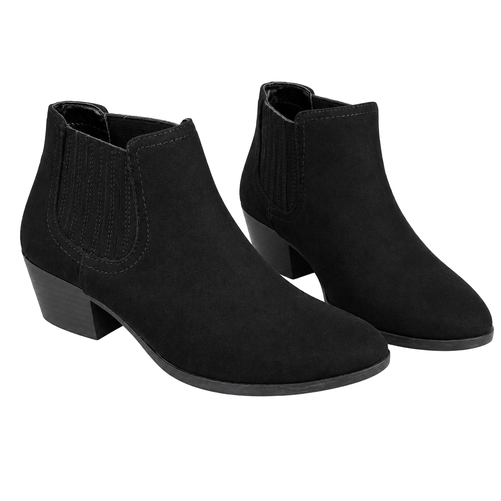 American Eagle Outfitters Black Suede Ankle Booties 1