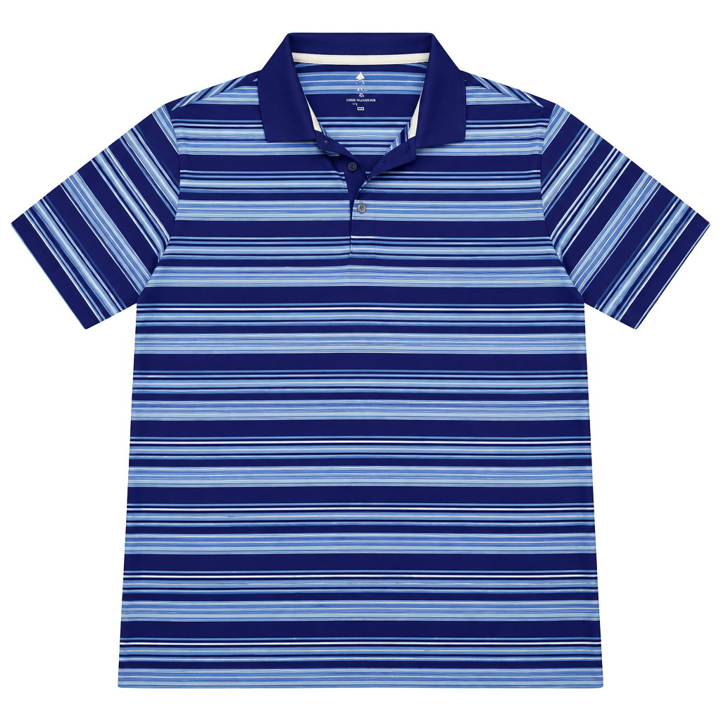 Adidas Climalite Golf Polo Size XL Purple Blue Striped Short Sleeve 1