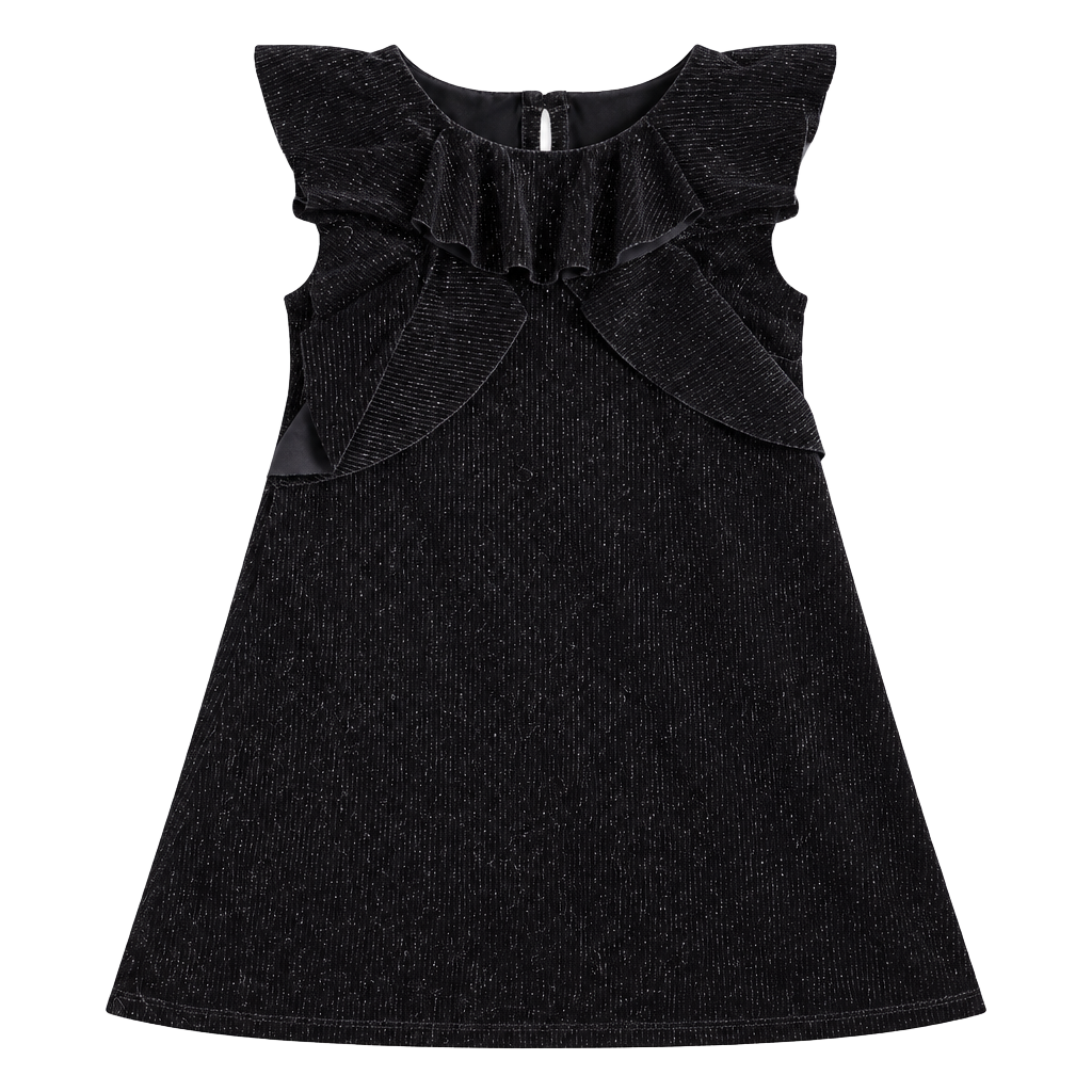 Cat & Jack Girls Black Multi Glitter Velvet 1