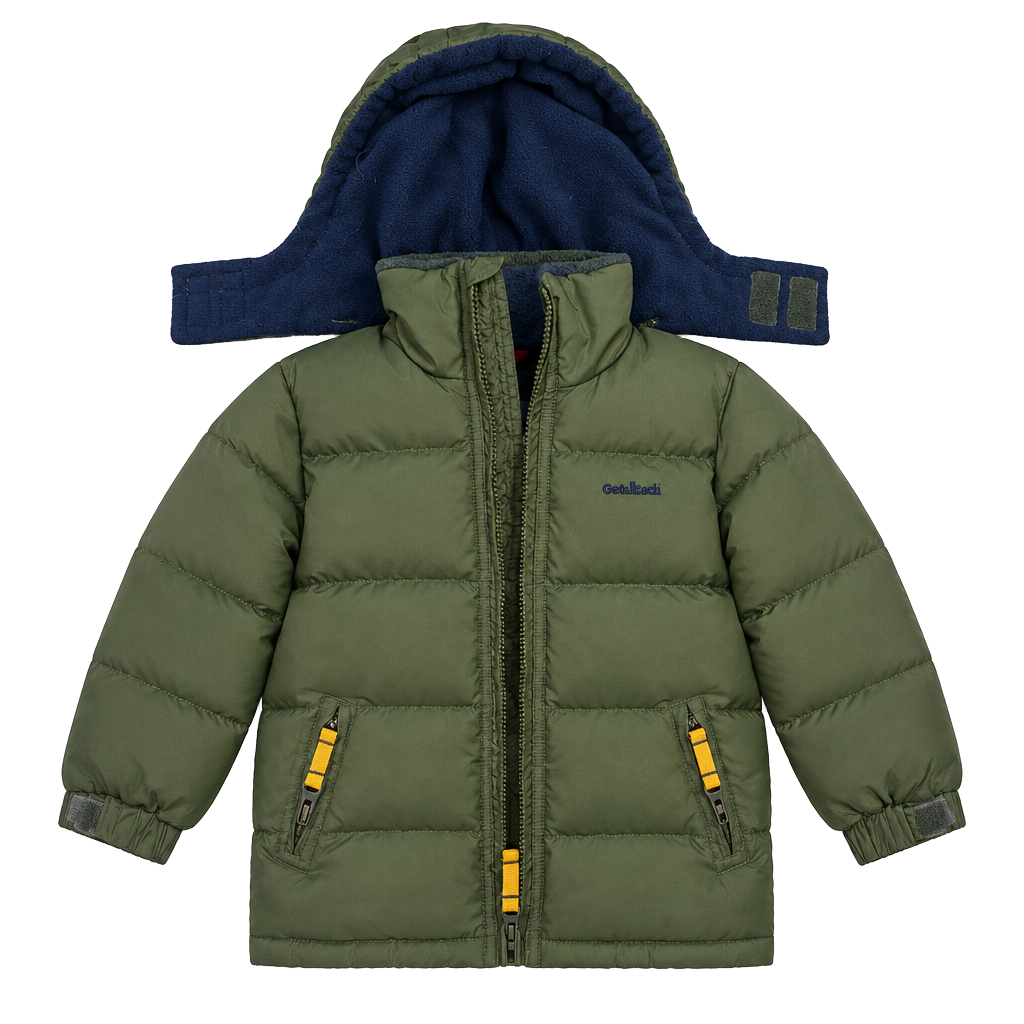 OshKosh Puffer Jacket Size 5A Green Winter Coat with Hood 1
