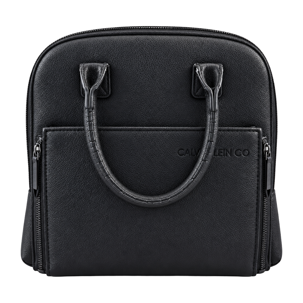 Ayla & Co Convertible Diaper Bag Mini Black Vegan Leather 1