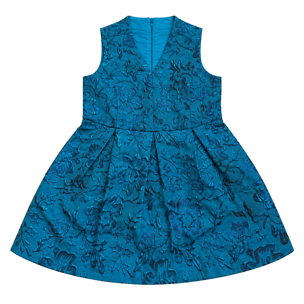 Lilly Pulitzer Mini Tanlee Dress Size 3 Teal Bay Blooming Brocade Brocade 1