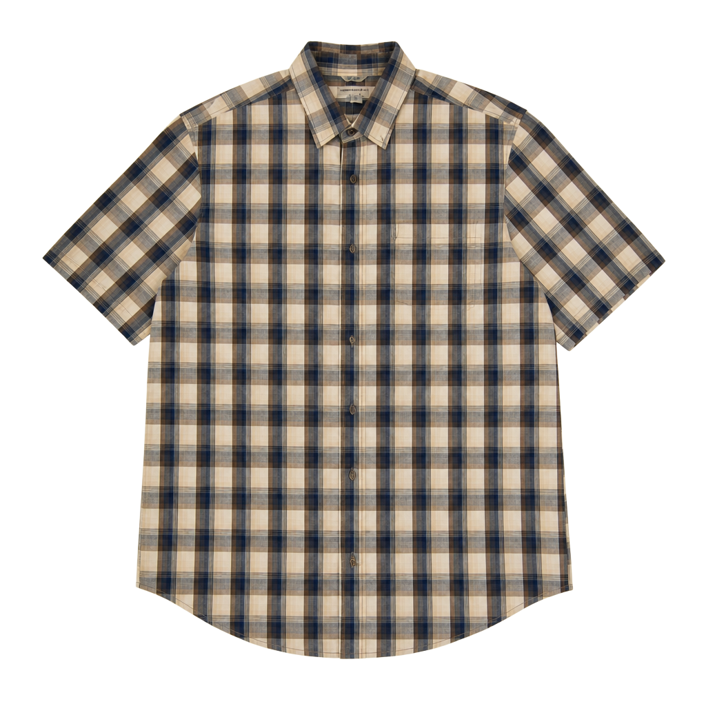 Carhartt Men's Relaxed Fit Short-Sleeve Plaid Button-Down Shirt XL Tall 1