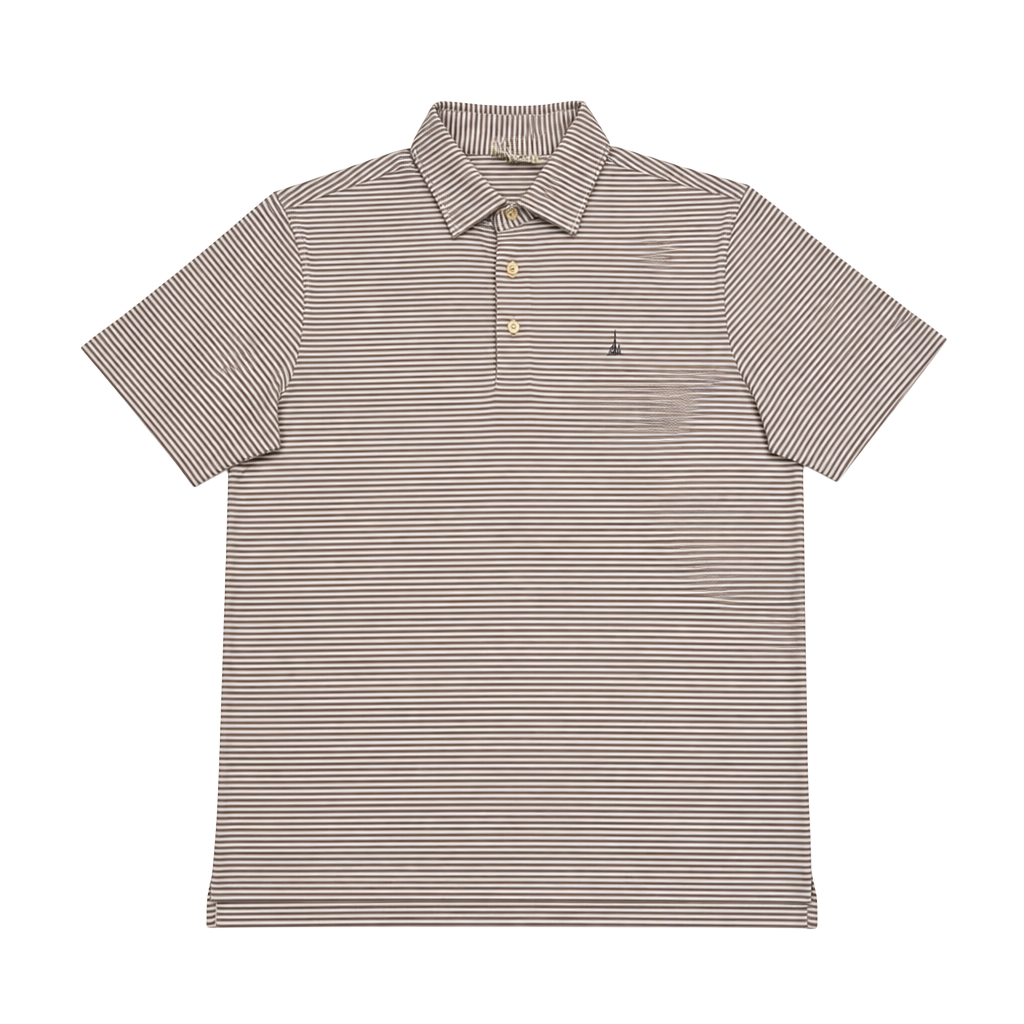 Peter Millar Summer Comfort XL Striped Polo Shirt Purple White Pinehurst 1908 Logo 1